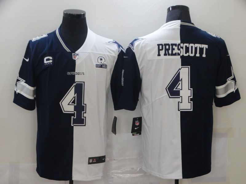 Men Dallas Cowboys 4 Prescott blue white Nike Vapor Untouchable Limited NFL Jerseys
